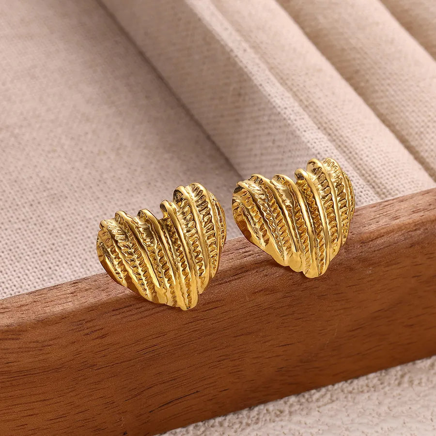 3D Bear Heart Earrings – Stainless Steel Luxury