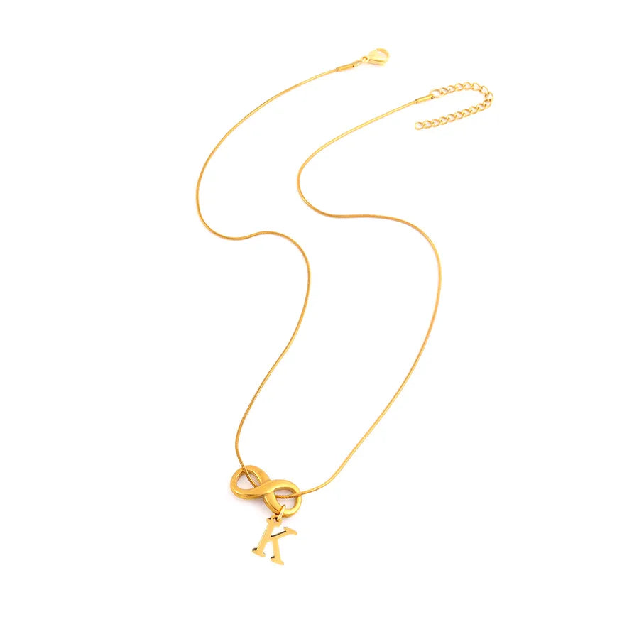 Gold Plated Infinity Pendant Necklace for Women