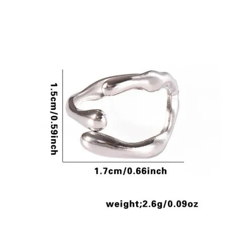 Titanium Steel Fish Tail Ring for Women