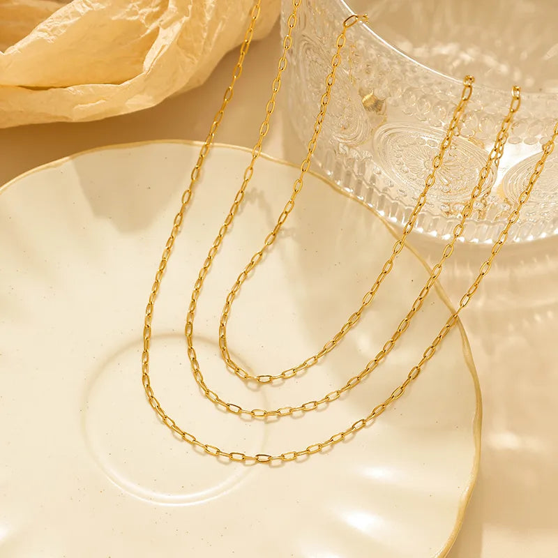 Gold Stainless Steel Chain Necklace