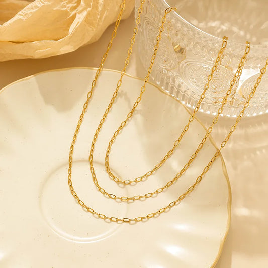 Gold Stainless Steel Chain Necklace