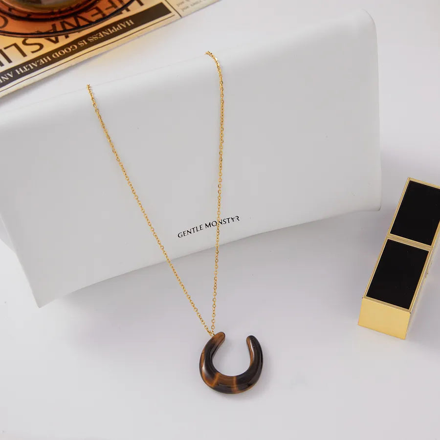 18K Gold PVD U-Shape Stainless Steel Necklace