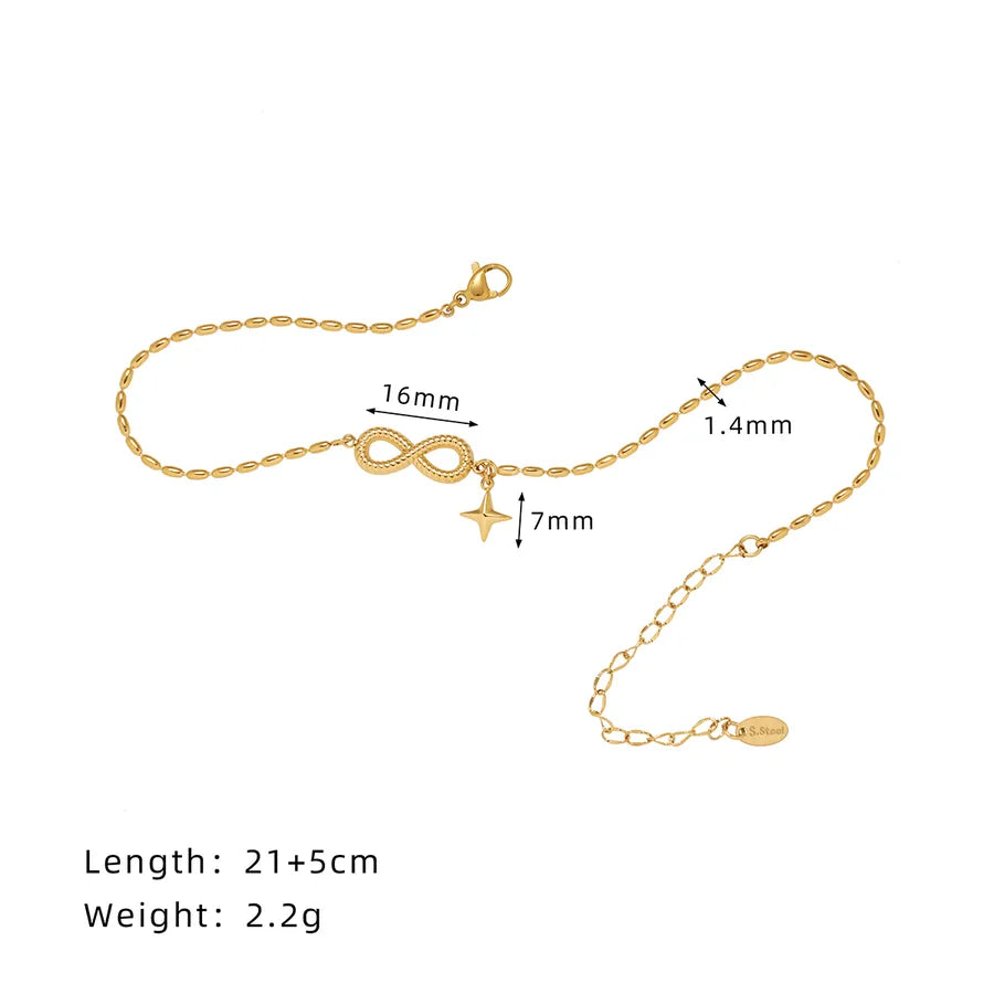 Gold Infinity Star Anklet for Women Anklet