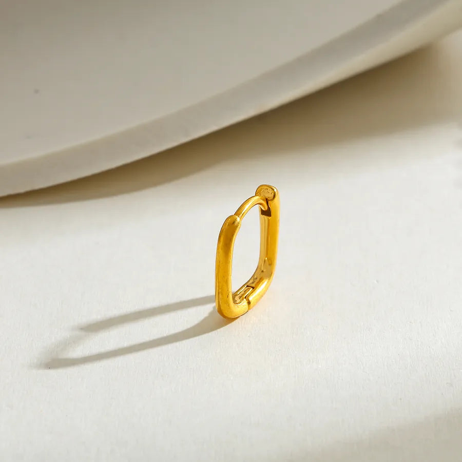 18K Gold Plated Heart Geometric Earrings