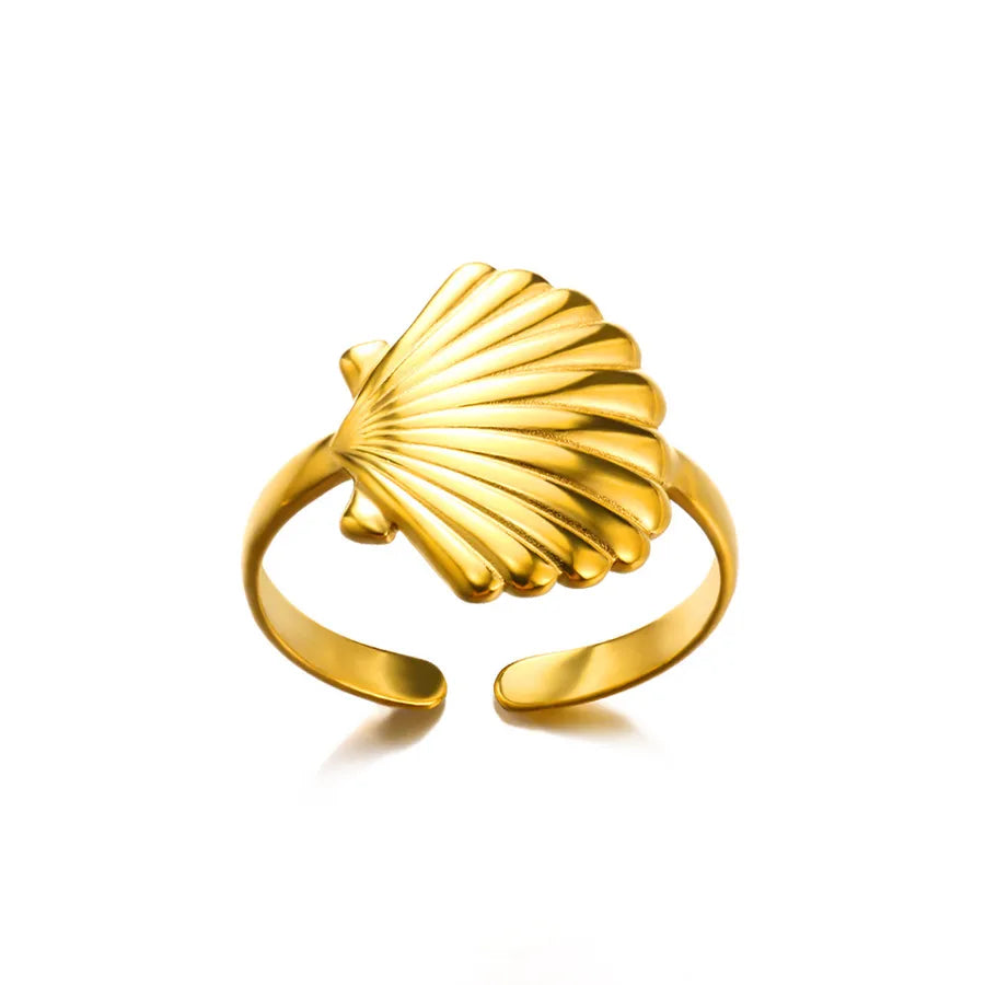 Gold Starfish Adjustable Ring – Stainless Steel 15