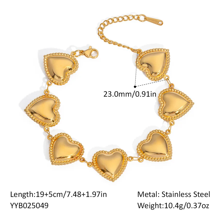 Gold Plated Sunflower Stainless Steel Bracelet Average Size Gold 1#