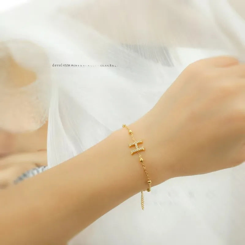 Elegant Letter Bracelet in 304 Stainless Steel