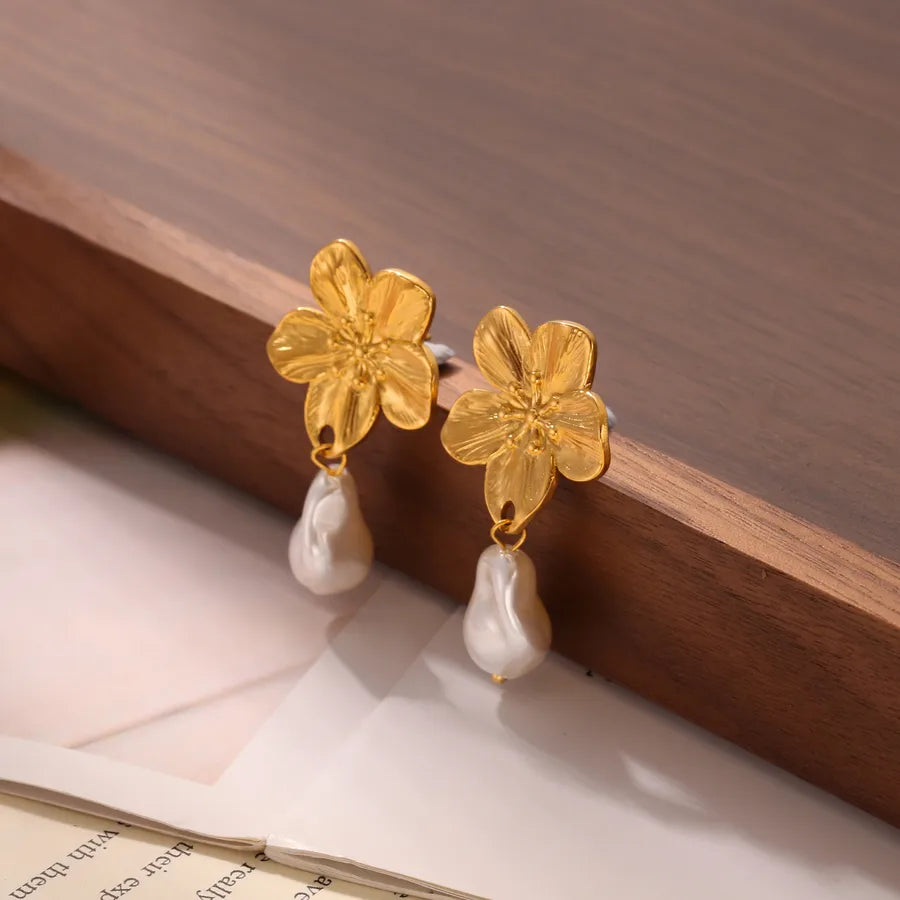 Women's Boho Stainless Steel Clover Earrings