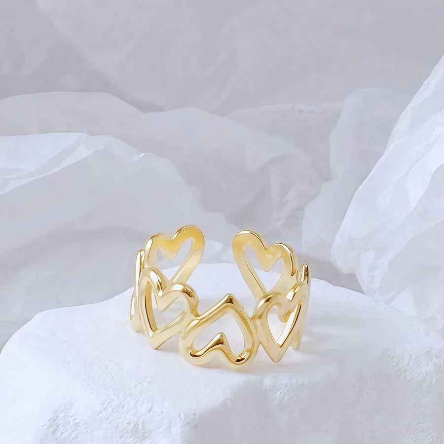 Gold Bamboo Titanium Steel Open Ring Adjustable Opening Golden Hydraulic J30