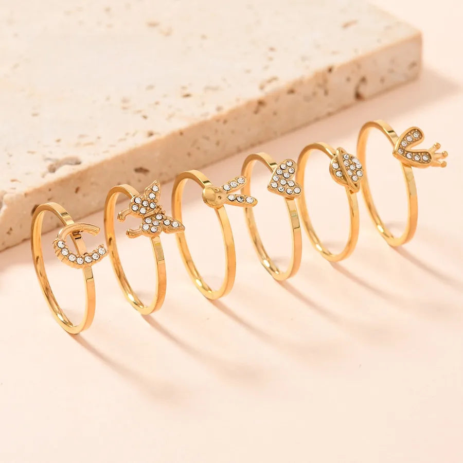 Women's Gold Plated Titanium Steel Ring