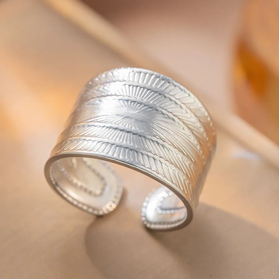 Adjustable Titanium Steel Fashion Ring K88 Steel Color Ring Open