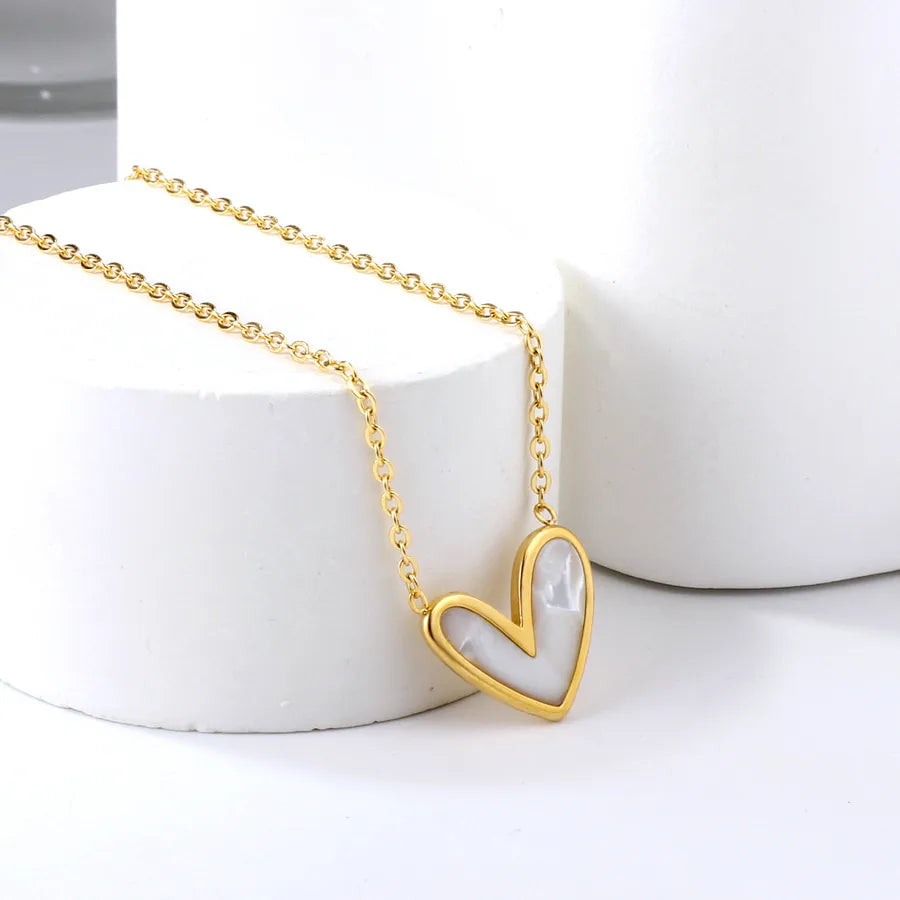 Heart Cross Stainless Steel Necklace