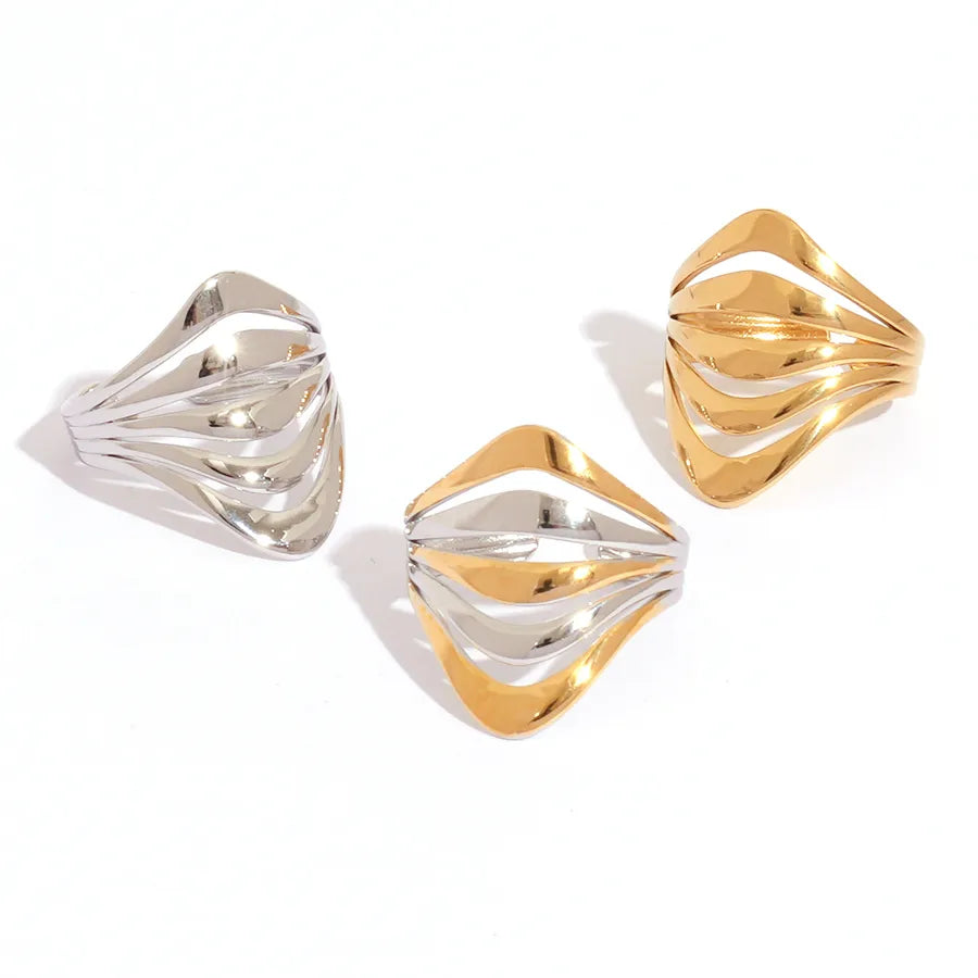 18K Gold Plated Geometric Open Ring