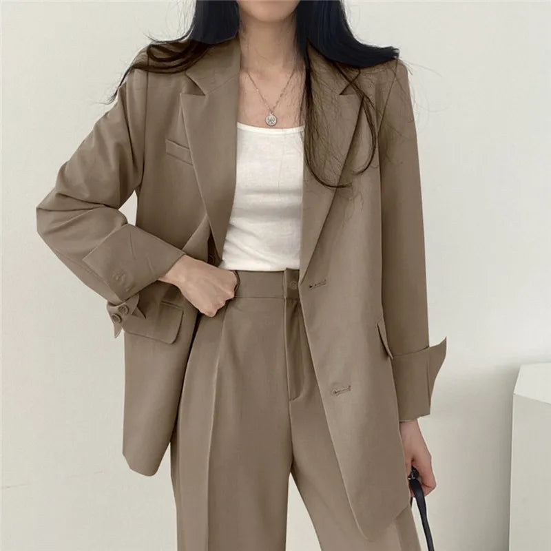 Caramel Women's Casual Blazer – Short & Stylish Khaki (Suit)