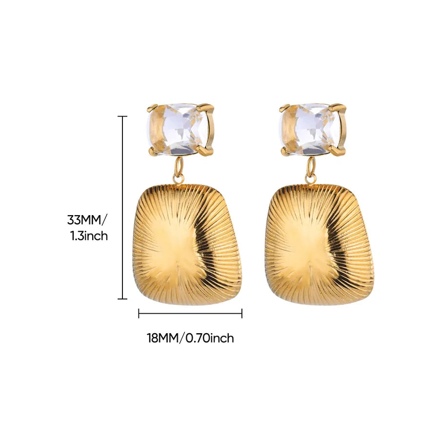 Colorful Pearl & Zircon Stud Earrings – 18K Gold 25