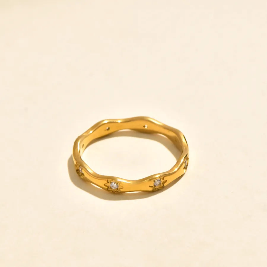 Gold Infinity Zircon Ring for Women Gold 2