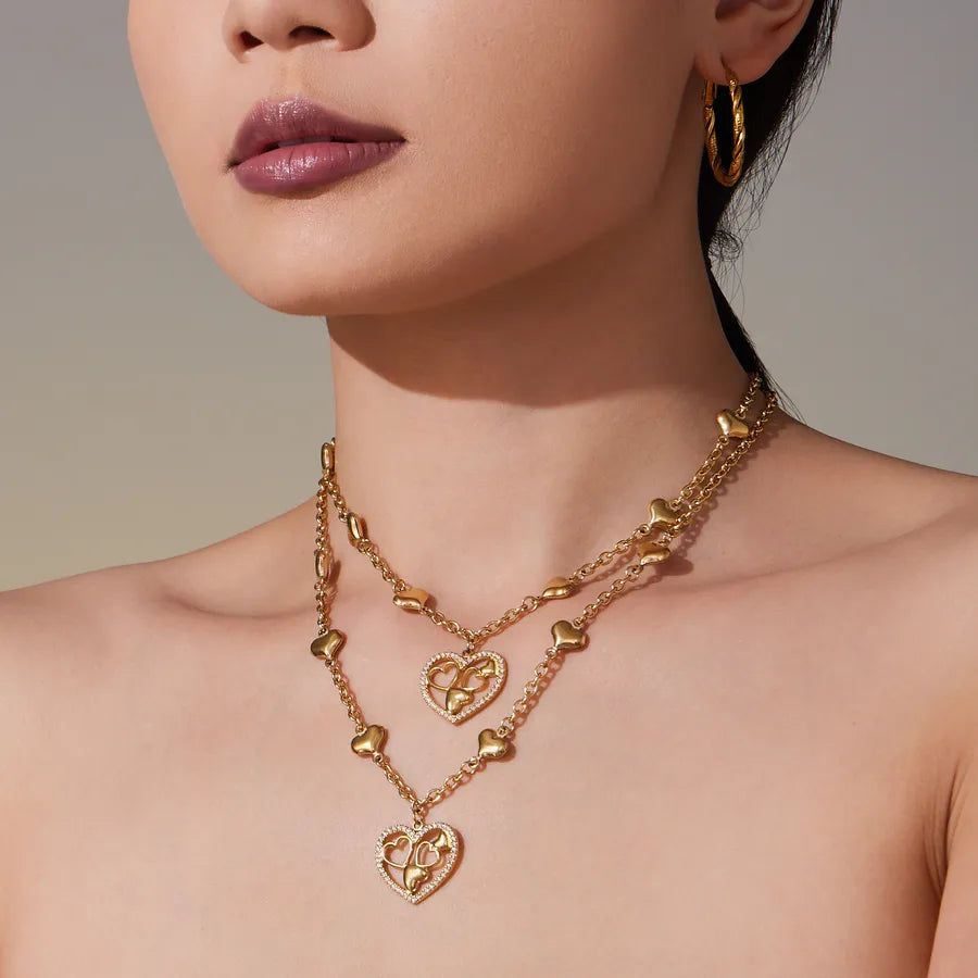 18K Gold PVD Geometric Stainless Steel Necklace