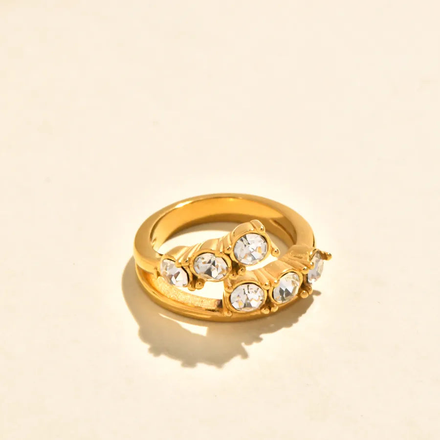 Gold Plated Boho Daisy Geometric Ring