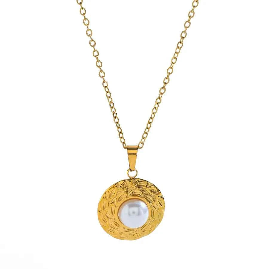 18K Gold Plated Stainless Steel Retro Necklace