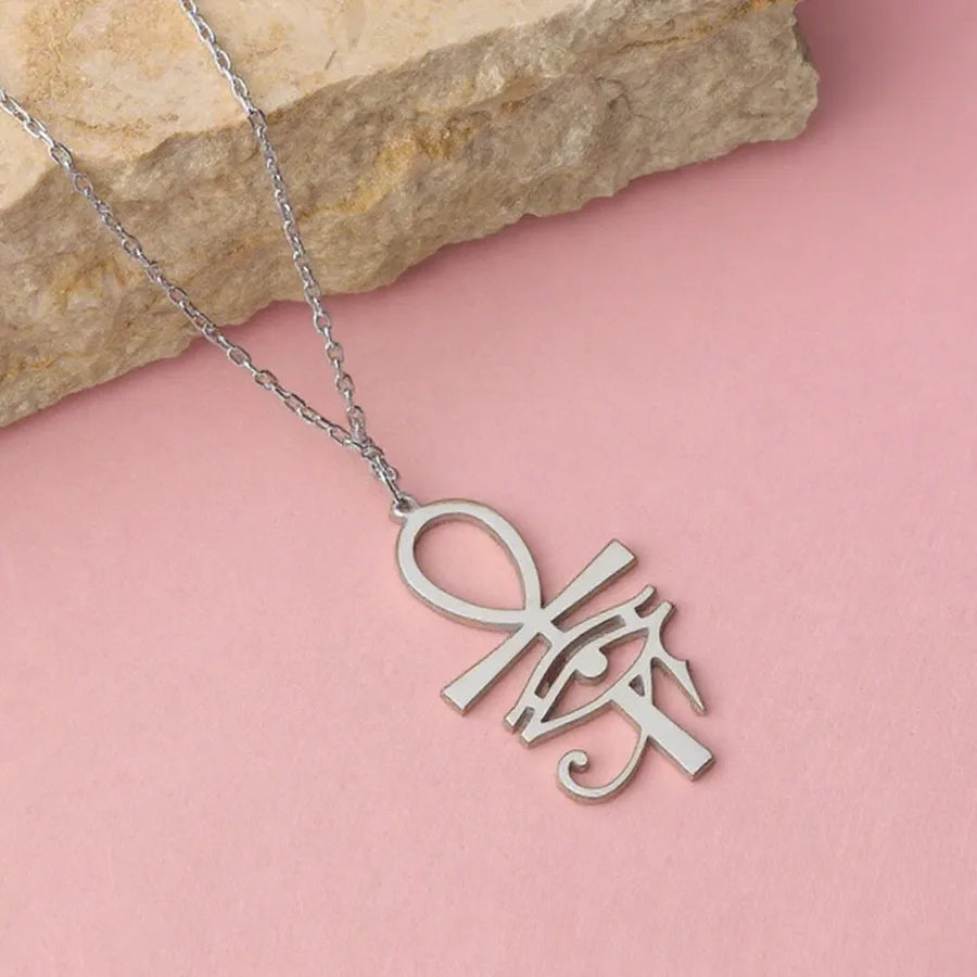 Devil's Eye Cross Pendant Necklace