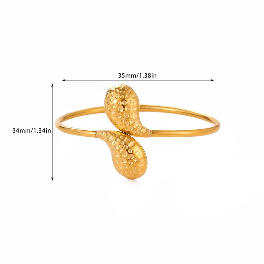 Sunflower Open Bangle in Stainless Steel G9222038