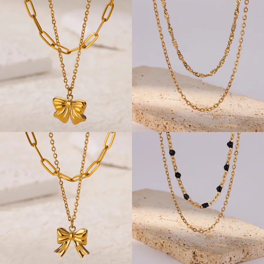 18K Gold Butterfly Pendant Necklace