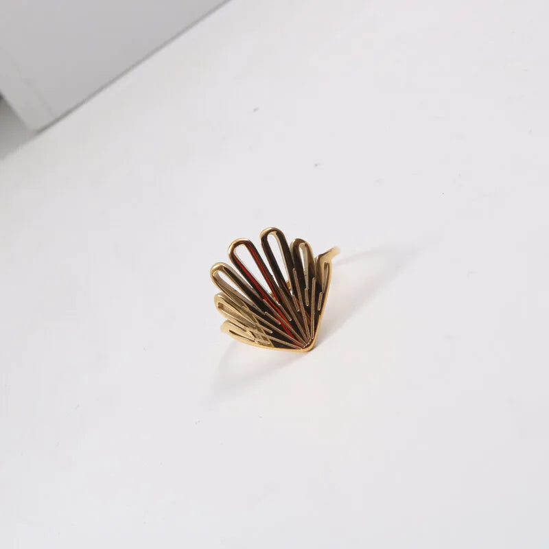18K Gold Plated Titanium Steel Peacock Ring