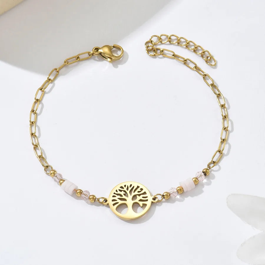 Tree of Life Beaded Bracelet – Pink or Blue