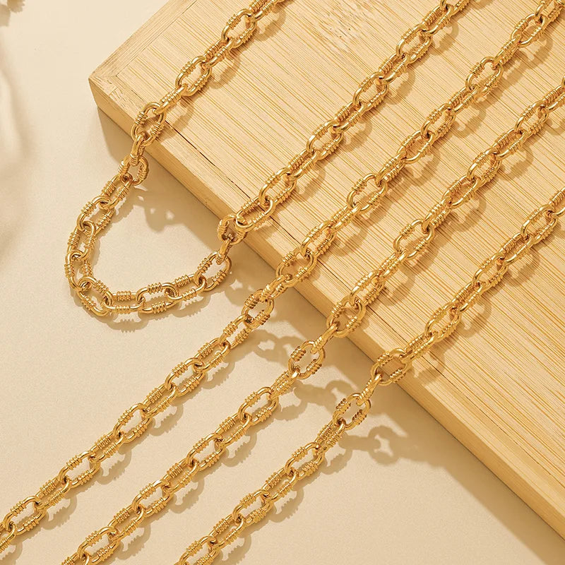 Gold Stainless Steel Chain Necklace