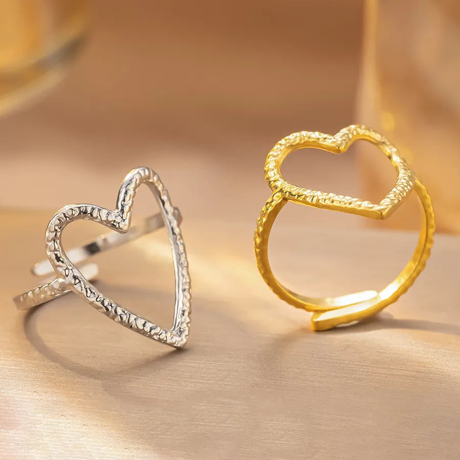 Geometric Titanium Steel Star Ring for Women