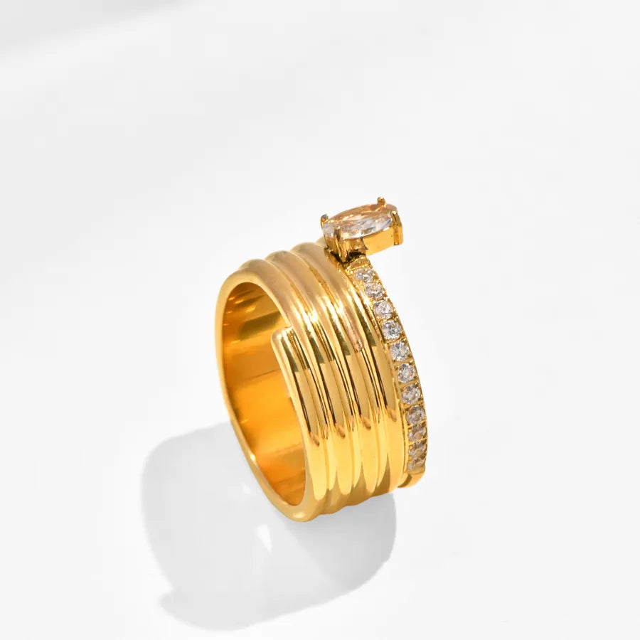 18K Gold Plated Stainless Steel Nordic Ring