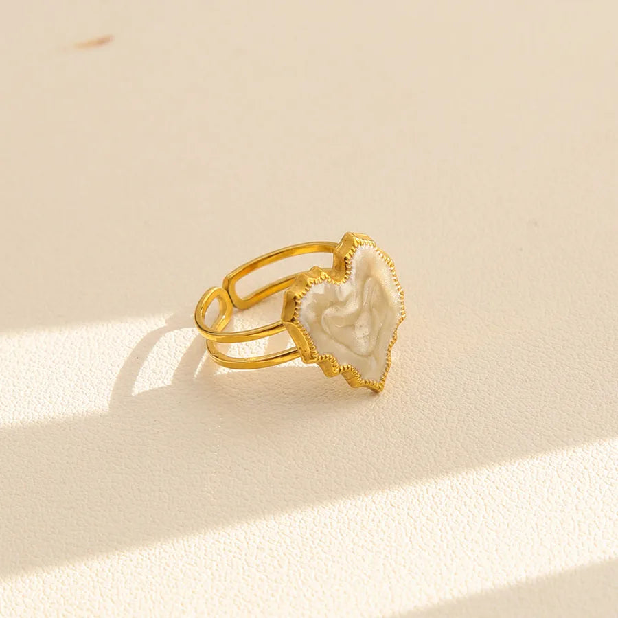 French Vintage Open Ring in Gold Stainless Steel 223