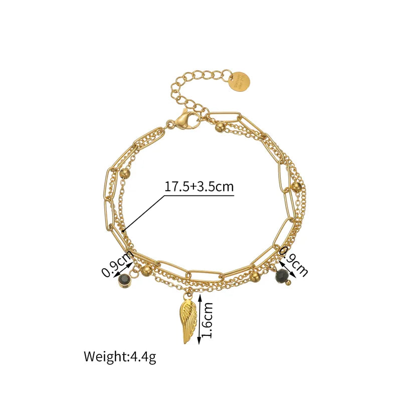 18K Gold Butterfly Bracelet for Women A Style