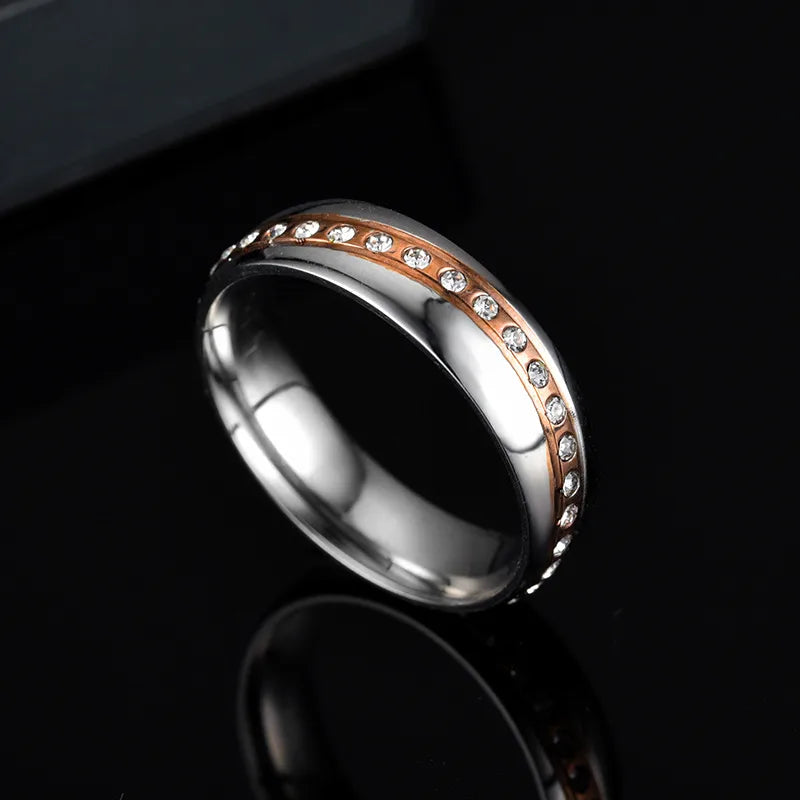 Rose Gold Stainless Steel Couple Rings