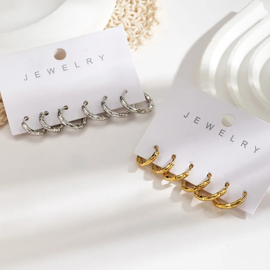 18K Gold Plated Stainless Steel Hoop Earrings