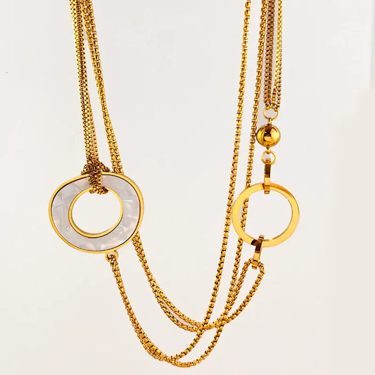 Boho Multi-Layer Gold Shell Necklace