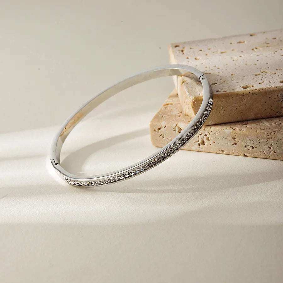 18K Gold PVD Geometric Stainless Steel Bangle