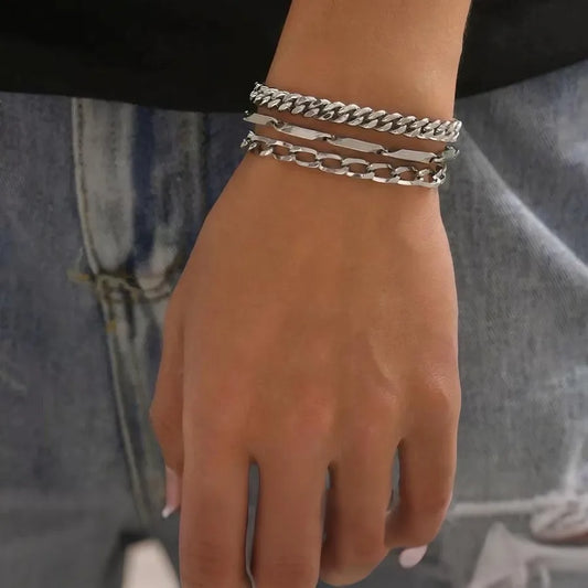 Unisex Titanium Steel Geometric Bracelet