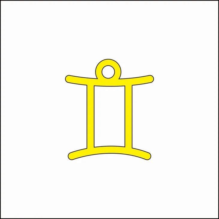 18K Gold Zodiac Pendant Necklace – Waterproof Steel 45+5cm Gold Gemini