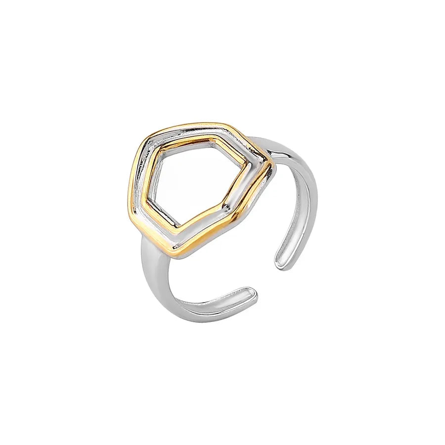 Geometric Stainless Steel Open Ring Style 2