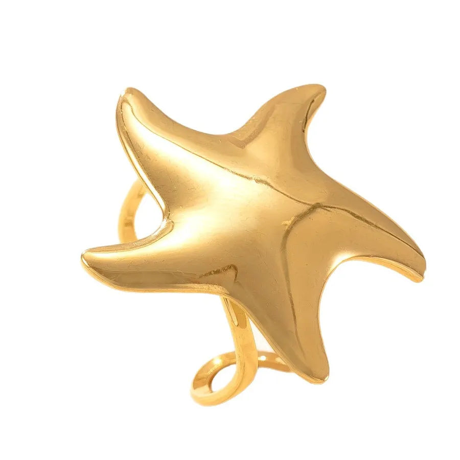 Geometric Stainless Steel Open Ring