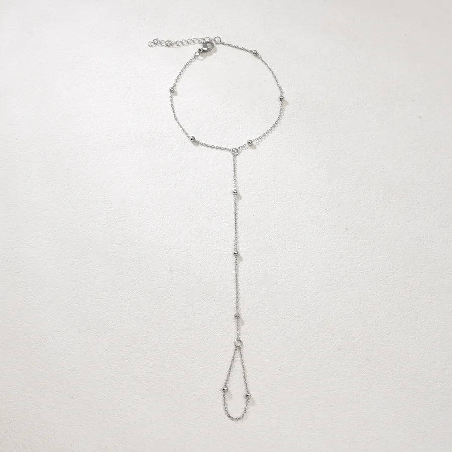 Gold Stainless Steel Finger Chain Bracelet