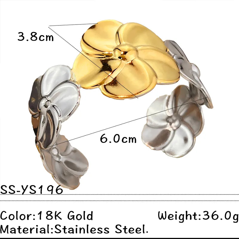 Gold & Silver Stainless Steel Adjustable Bracelet