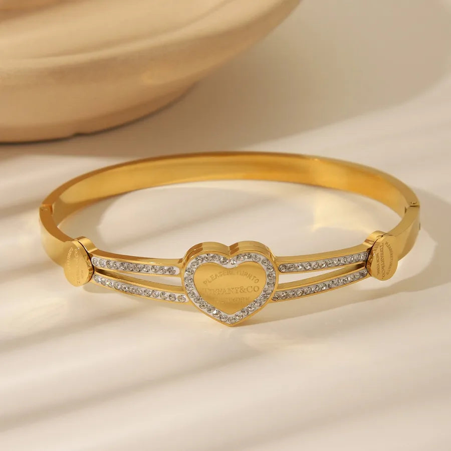 18K Gold Butterfly Bangle Bracelet