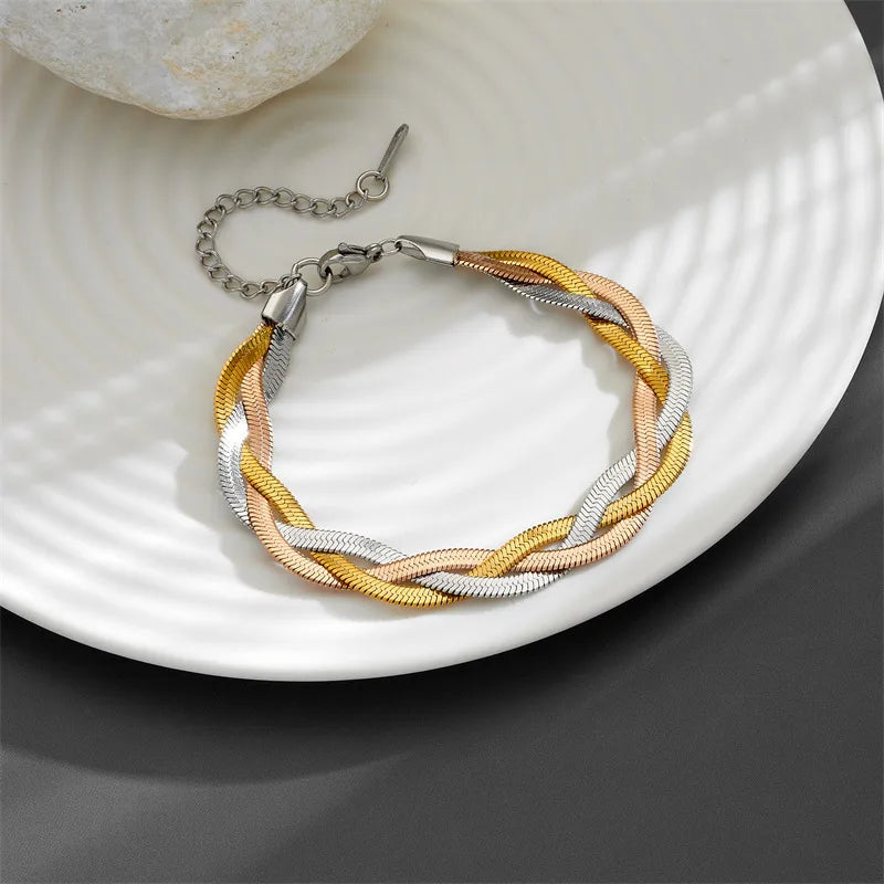 Elegant Woven Chain Bracelet for Women