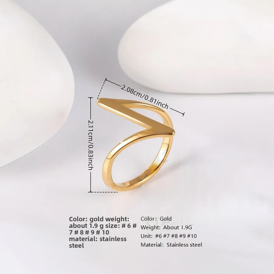 Minimalist Floral Open Ring for Women 08 Irregular Gold Ring 515