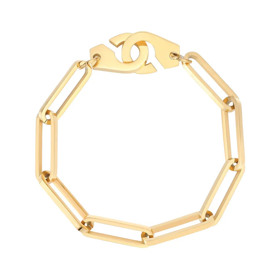 Minimalist Titanium Steel Unisex Bracelet Gold