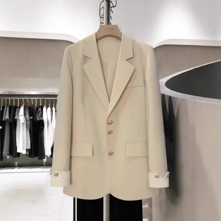 Women's Patchwork Sleeve Blazer - British Style