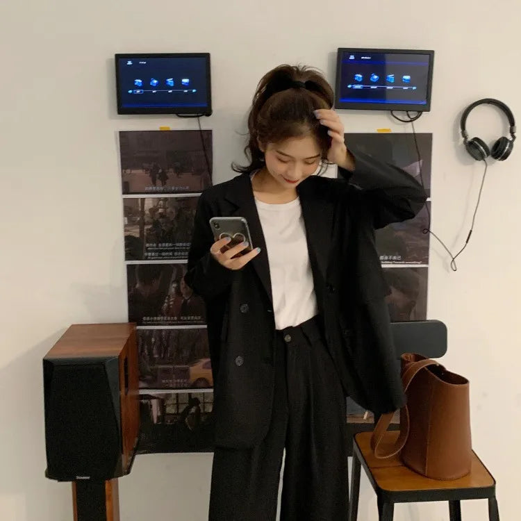 Women's Casual Loose Fit Blazer Jacket