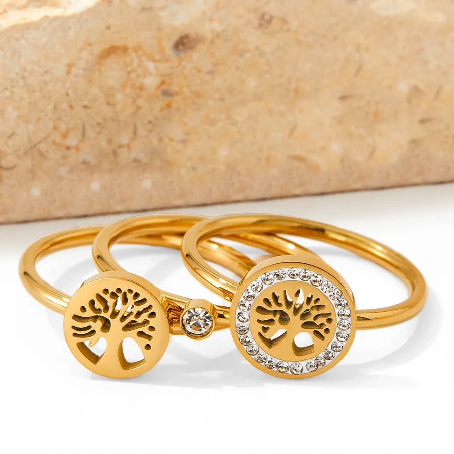 Tree of Life Stainless Steel Ring for Women